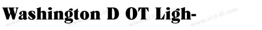 Washington D OT Ligh字体转换